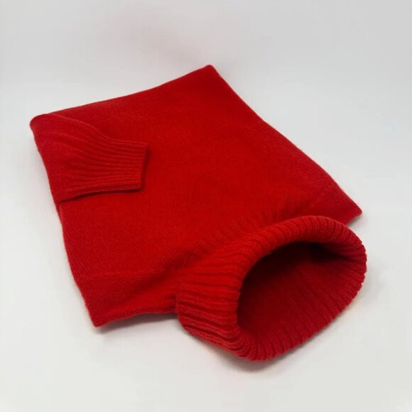 Like new - Bright lipstick red Scottish sweater turtleneck Harley of Scotland - Picture 1 of 5